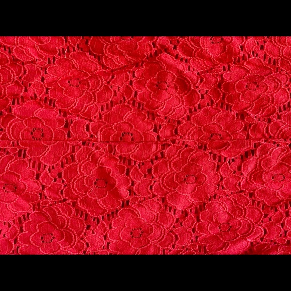 Red Lace Summer Dress - Picture 4 of 7
